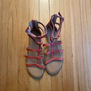 Coral Gladitator shoes / Size: 8